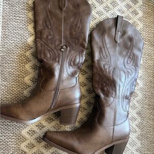 Brown Leather Ankle Boots